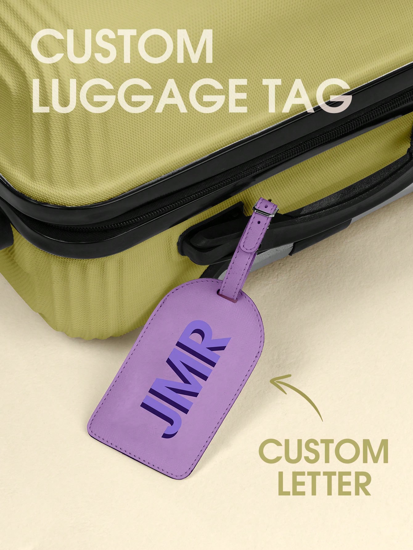 Travel Accessories Name - Personalized Initial Luggage Tag Custom Letter