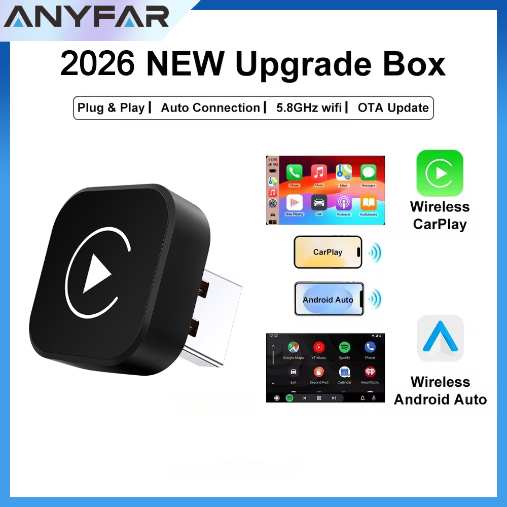 Travel Adapter Universal - 2026 Wireless CarPlay Adapter 2-in-1 Wired