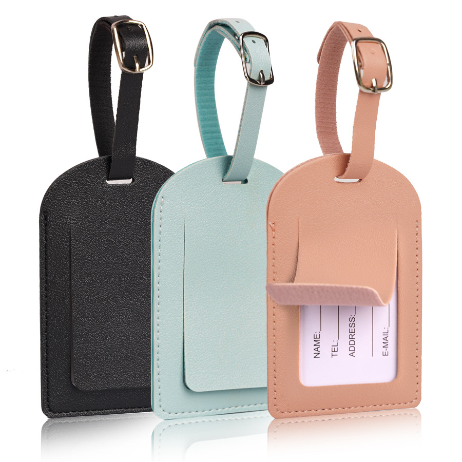 Travel Accessories Name - Women Men Luggage Tags PU Leather