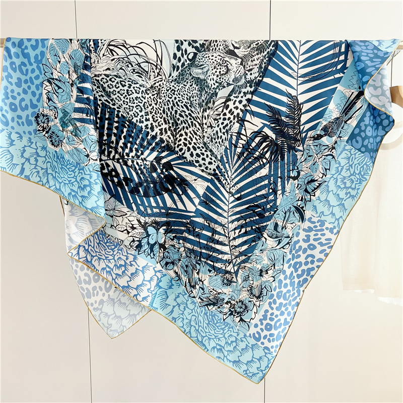 Travel Accessories Neck - Lion Print Silk Scarf Luxury Designers