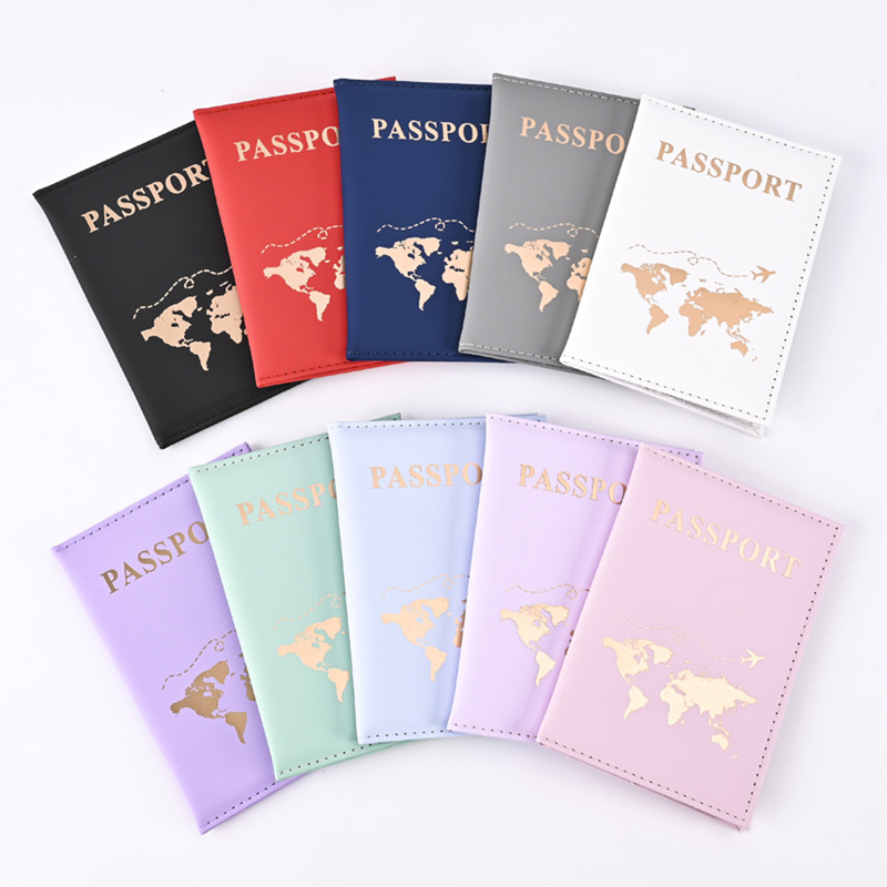 Travel Accessories For Plane - Fashion Passport Protective Cover World Pattern