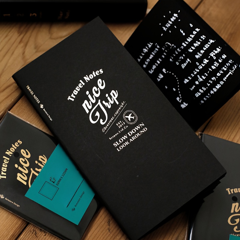 Travel Notebook Journal - Fromthenon Durable Thicken Standard Passport Black