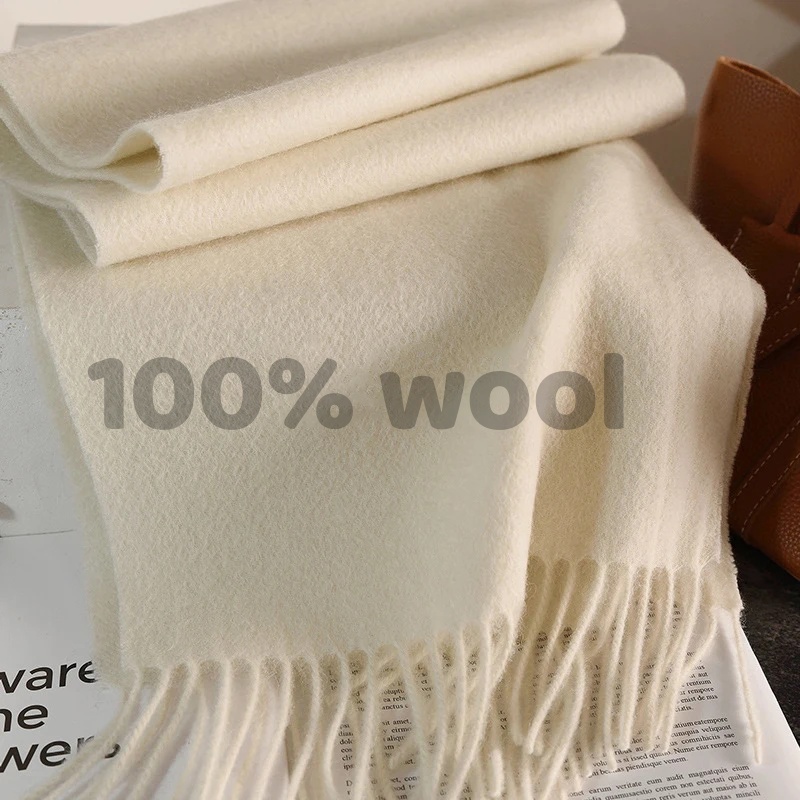 Travel Accessories Neck - Knitted Scarf Women 100% Wool Winter