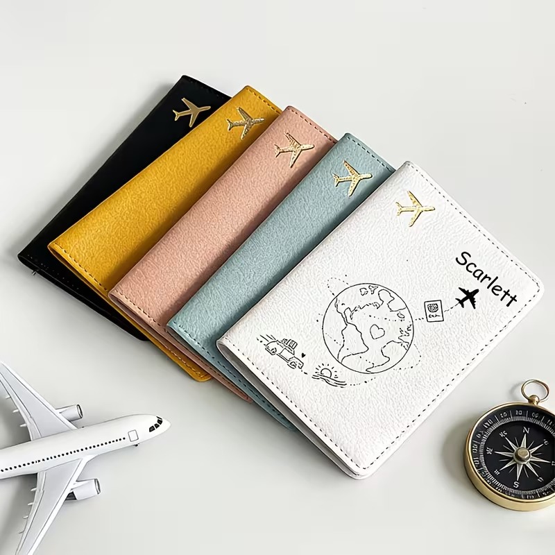 Travel Accessories For Plane - Custom Name Text Passport Cover with