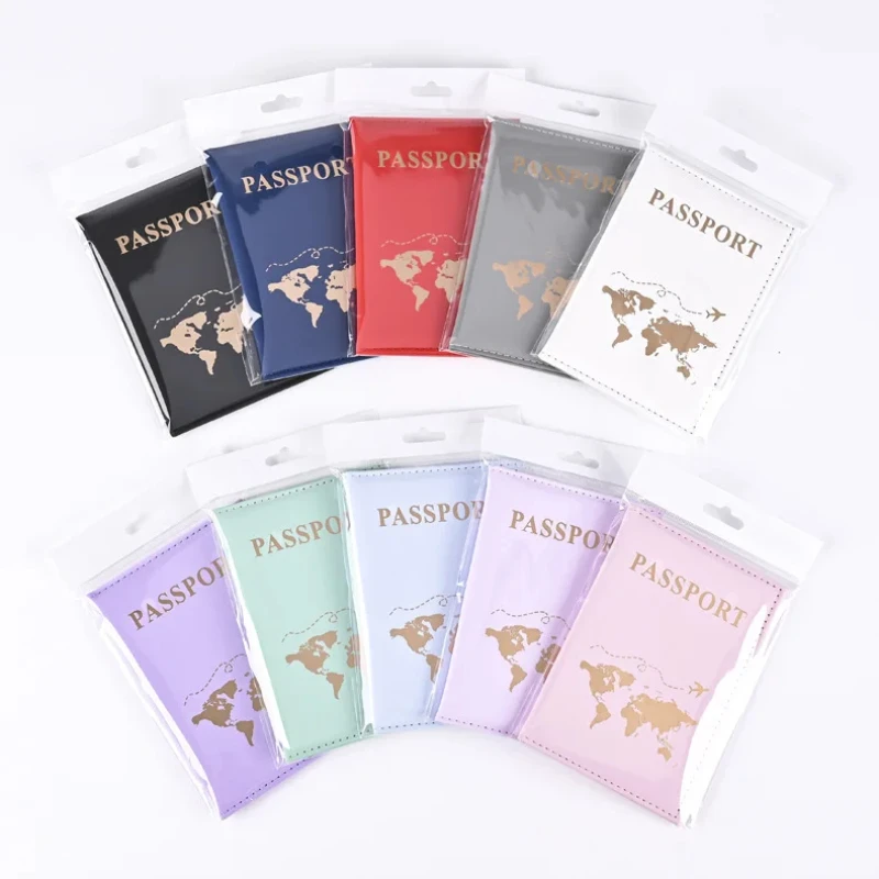 Travel Accessories For Plane - Fashion Passport Protective Cover World Pattern