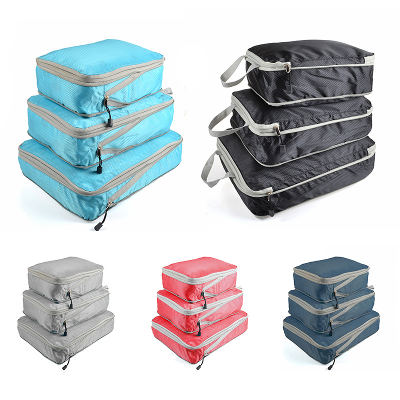 Reusable Zip Bag - Foldable Compressible Packing Cubes, Waterproof Travel