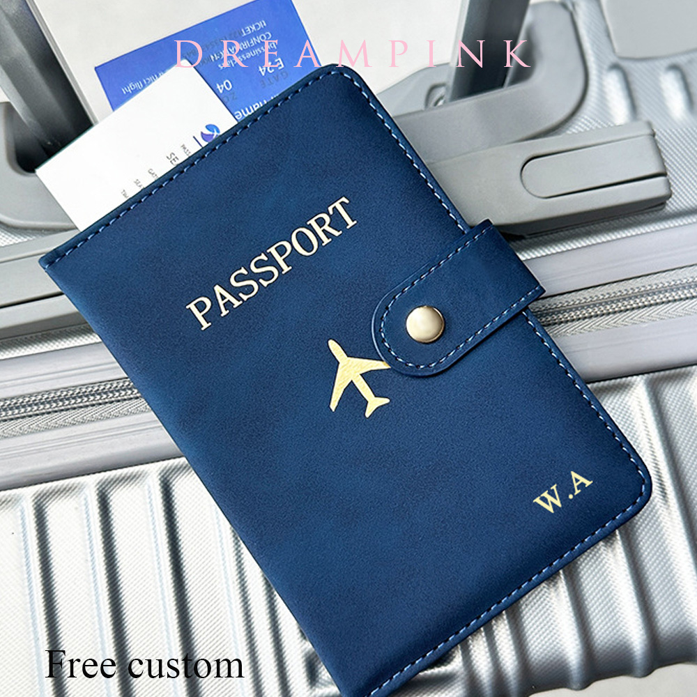 Travel Accessories Gifts For Men - Personalize Name Travel Passport Wallet Luxury