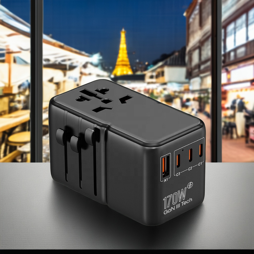 Travel Adapter Universal - PD 170W Multi Ports International USB
