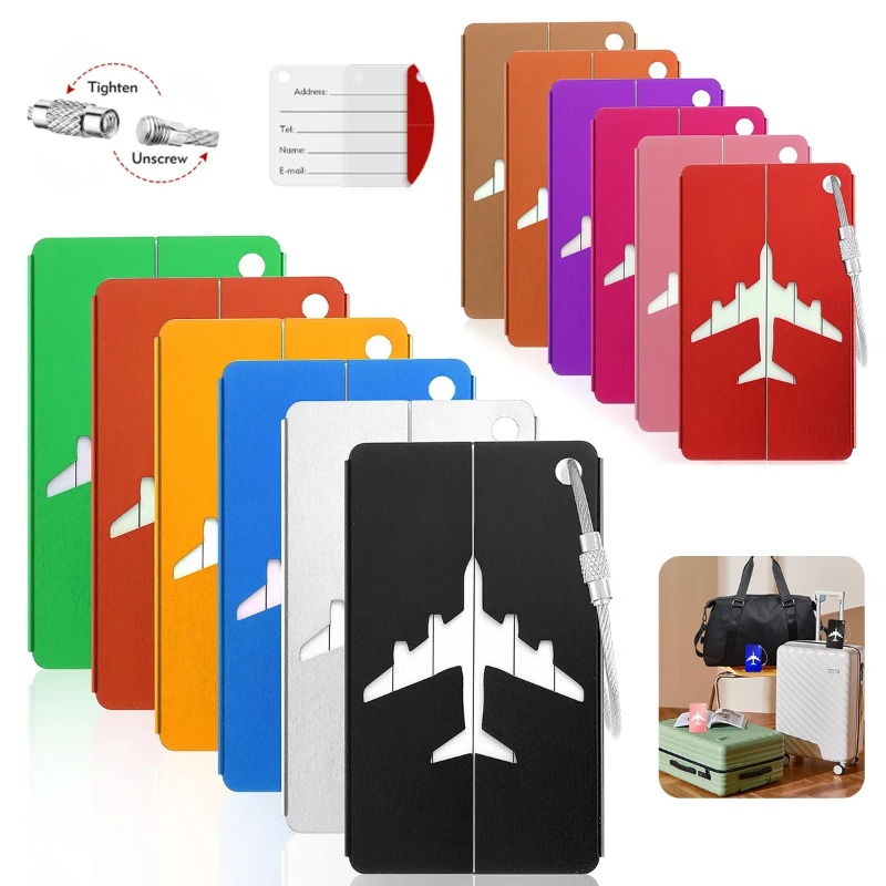 Travel Accessories For Plane - Aluminum Alloy Travel Luggage Tag Hanging