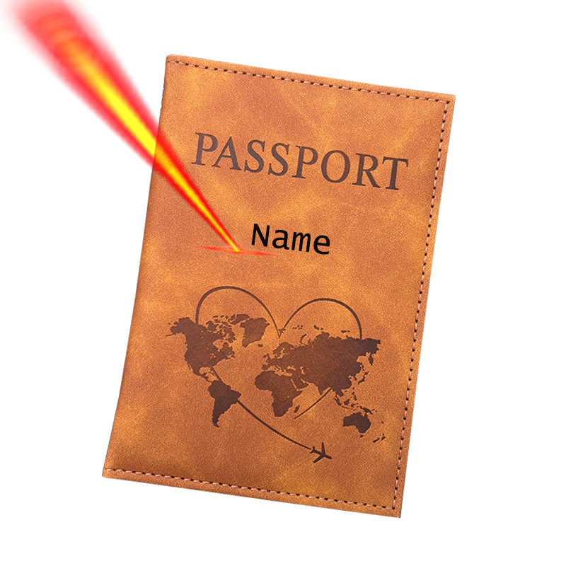 Travel Accessories Gifts For Men - Personalized Name Passport Holder Travel Wallet