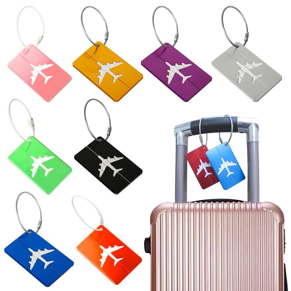 Travel Accessories Uk - Aluminium Travel Luggage Tags Reusable Suitcase