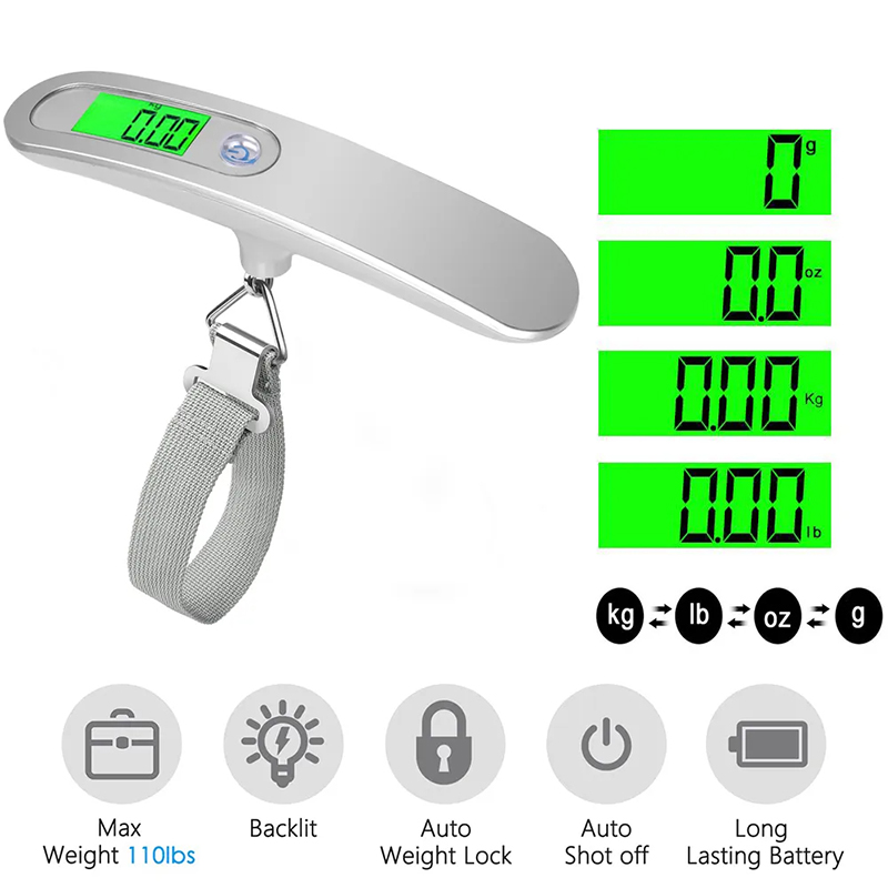 Travel Accessories Electronics - 50kg/110 Pound Portable Hanging Electronic Luggage