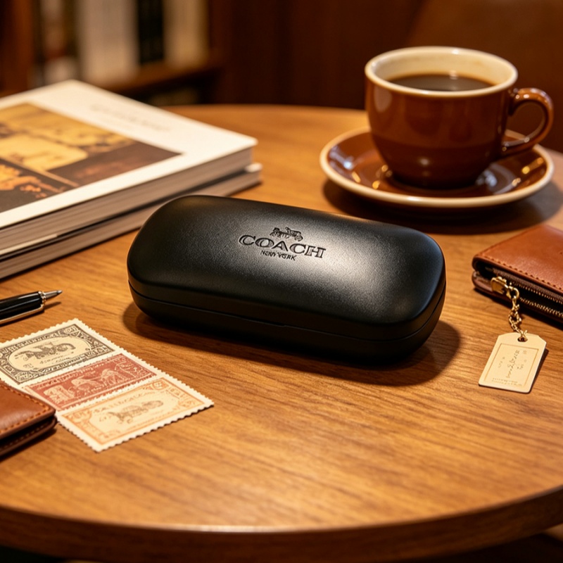 Travel Accessories Gifts For Men - COACH Black Hard Glasses Case Shockproof