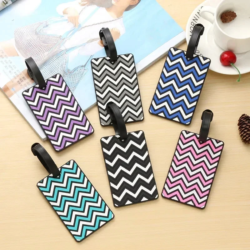 Travel Accessories Name - Geometric Luggage Tags for Women Men