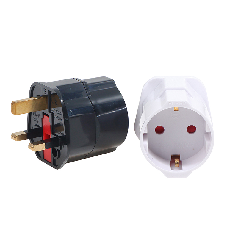 Travel Accessories Uk - 1Pc EU Euro 2 Pin To