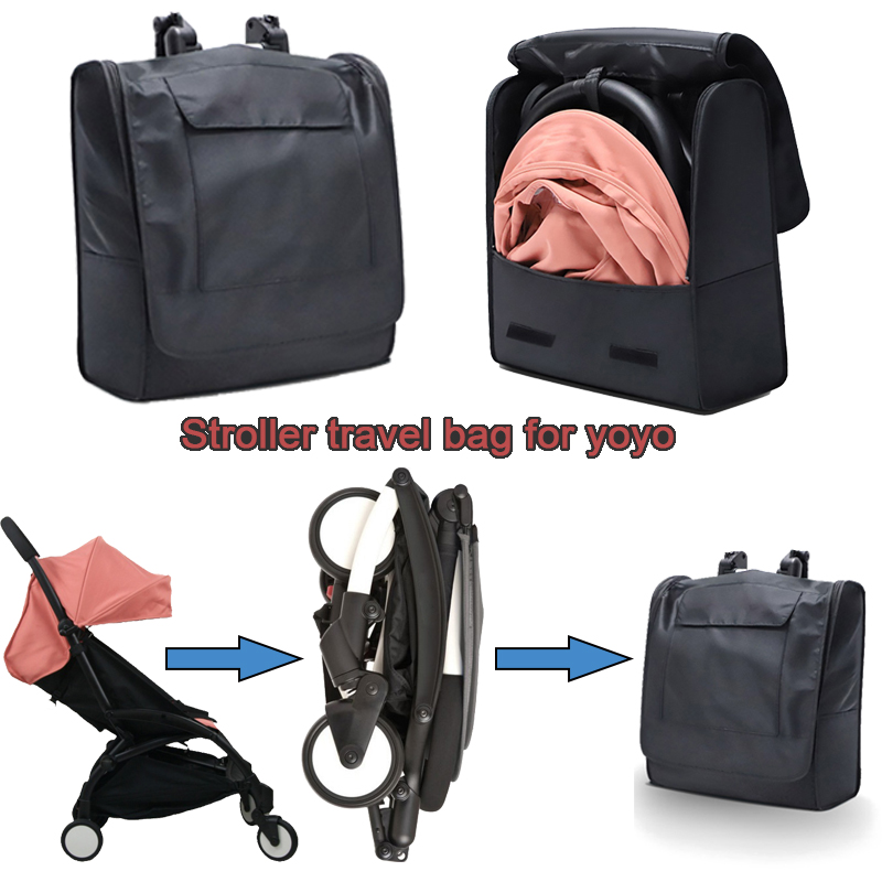 Travel Accessories For Plane - Stroller Travel Backpack Waterproof Black Thickend