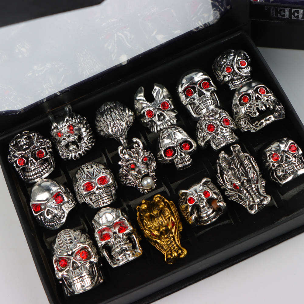 10Pcs/Lot Retro Punk Style Red - огляд і ціна Travel Accessories Gifts For Men