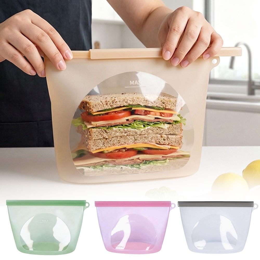 Silicone Food Preservation Bag - огляд і ціна Reusable Zip Bag