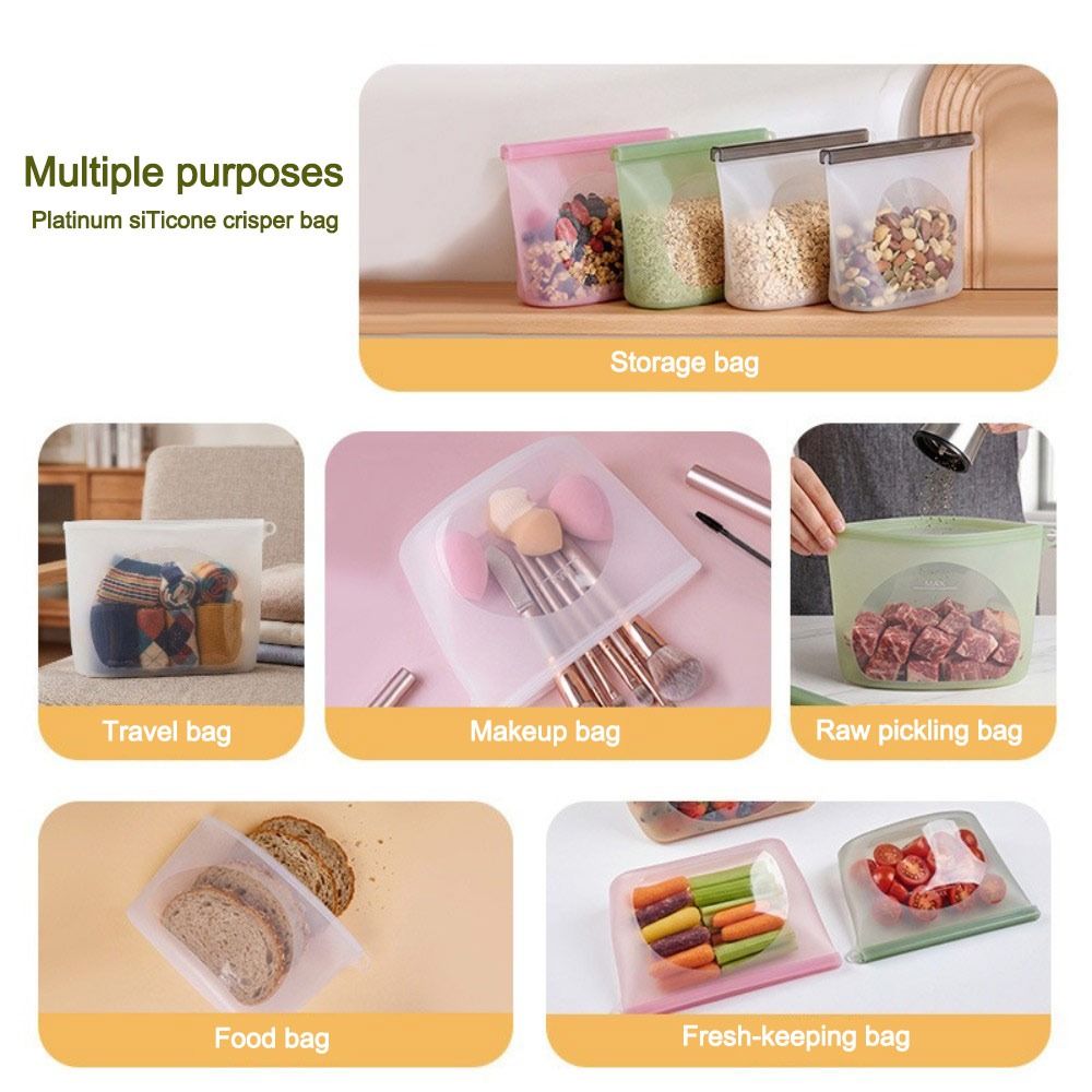 Silicone Food Preservation Bag - огляд і ціна Reusable Zip Bag