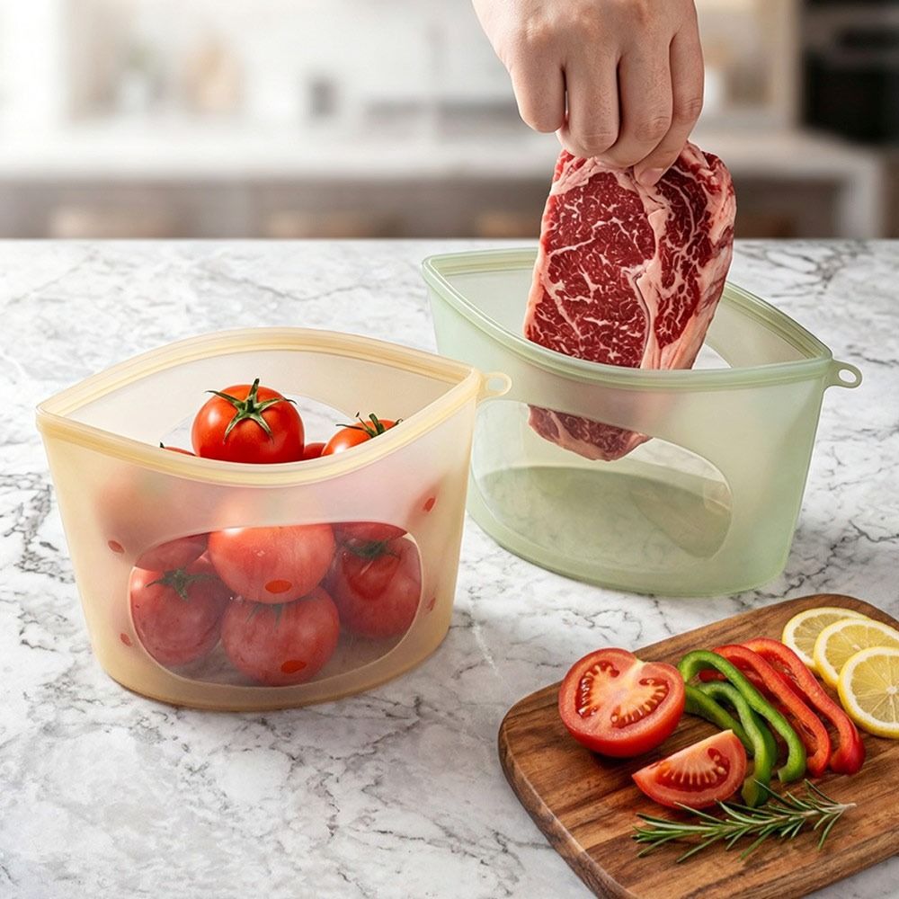 Silicone Food Preservation Bag - огляд і ціна Reusable Zip Bag