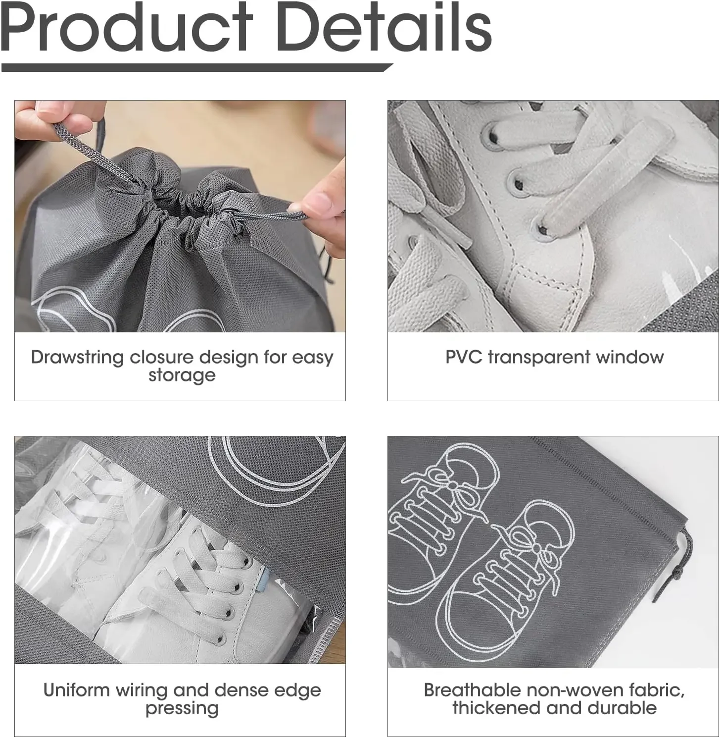 5/10PCS Shoes Storage Organize - огляд і ціна Reusable Zip Bag