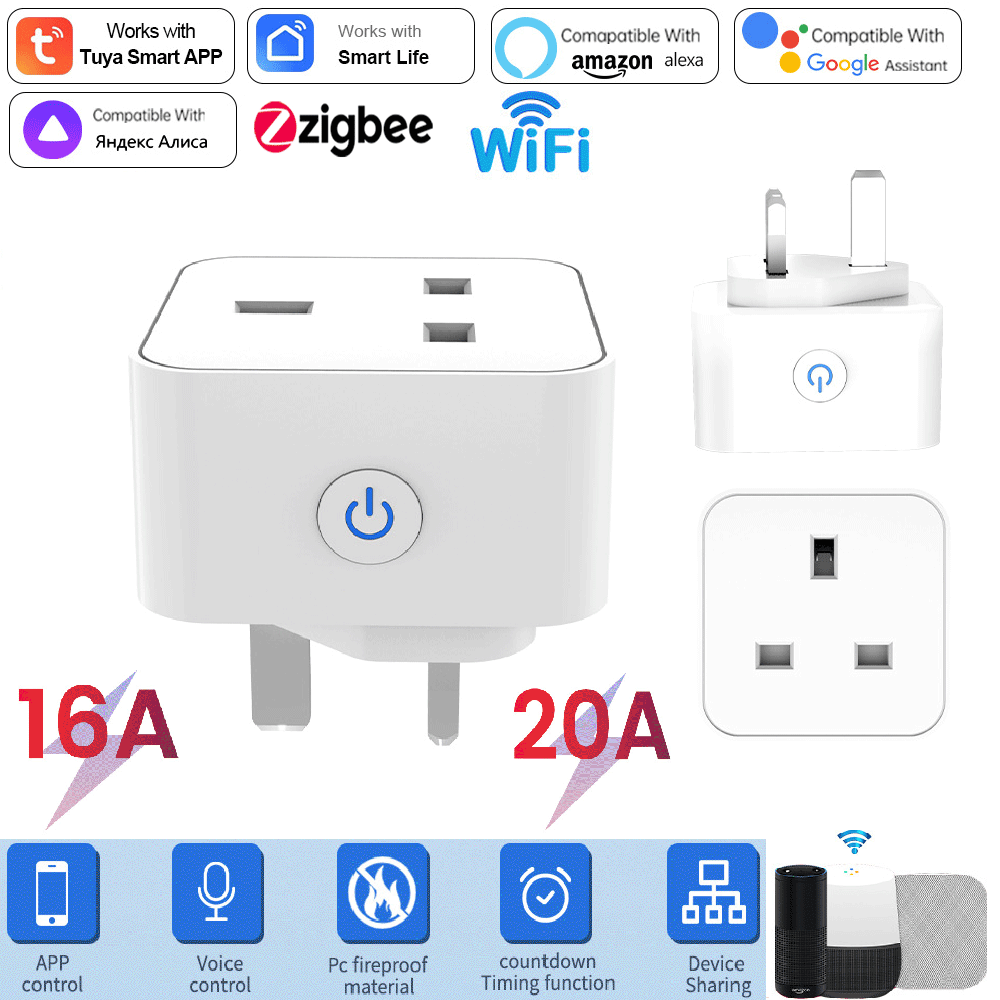 Tuya Smart Socket 16A/20A WiFi - огляд і ціна Travel Accessories Uk
