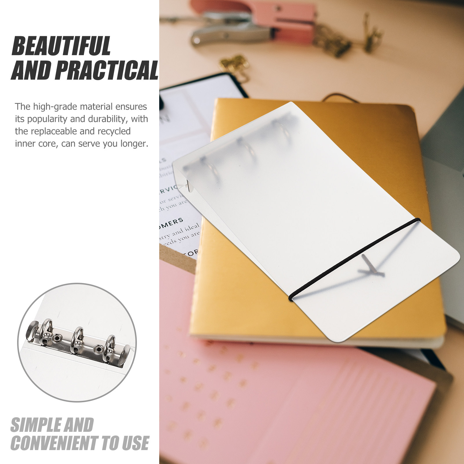 3Pcs Clear Notebook Binder wit - огляд і ціна Travel Notebook Journal