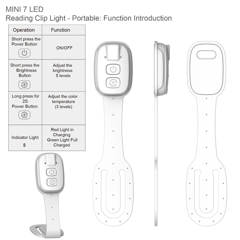 2-in-1 Clip-On Book Light with - огляд і ціна Travel Reading Accessories