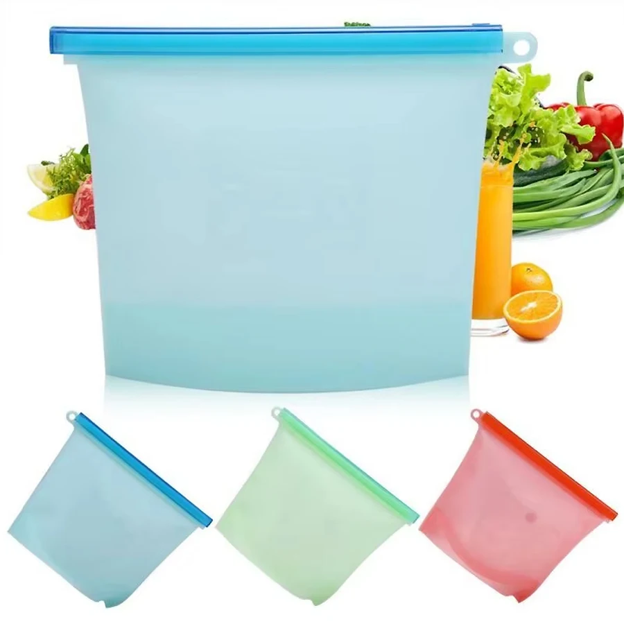 1000ml Reusable Silicone Food  - огляд і ціна Reusable Zip Bag