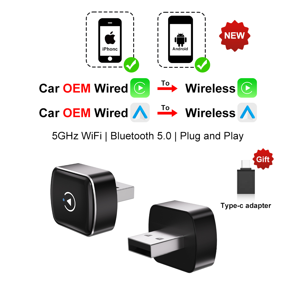 Car Play 2in1 Wireless CarPlay - огляд і ціна Travel Adapter Universal