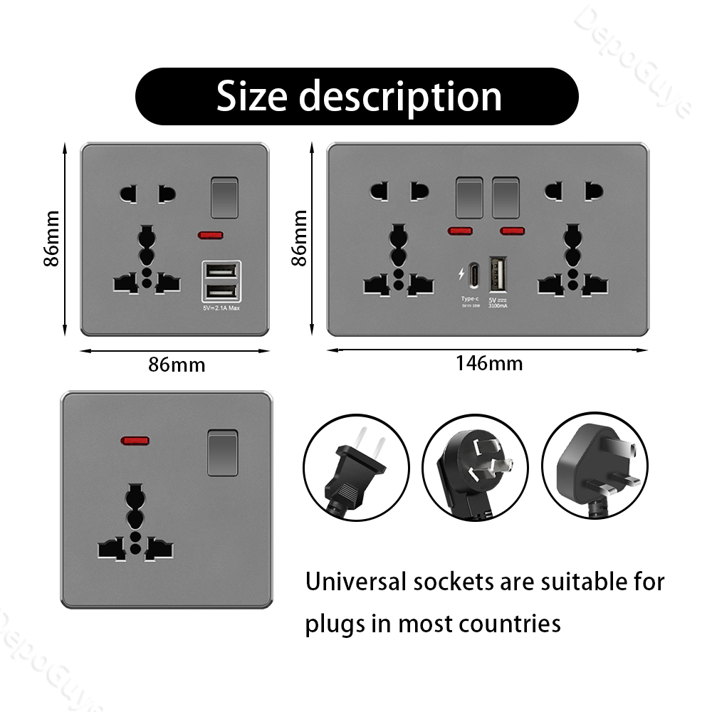 UK 13A with USB Type-c 18W Qui - огляд і ціна Travel Accessories Uk