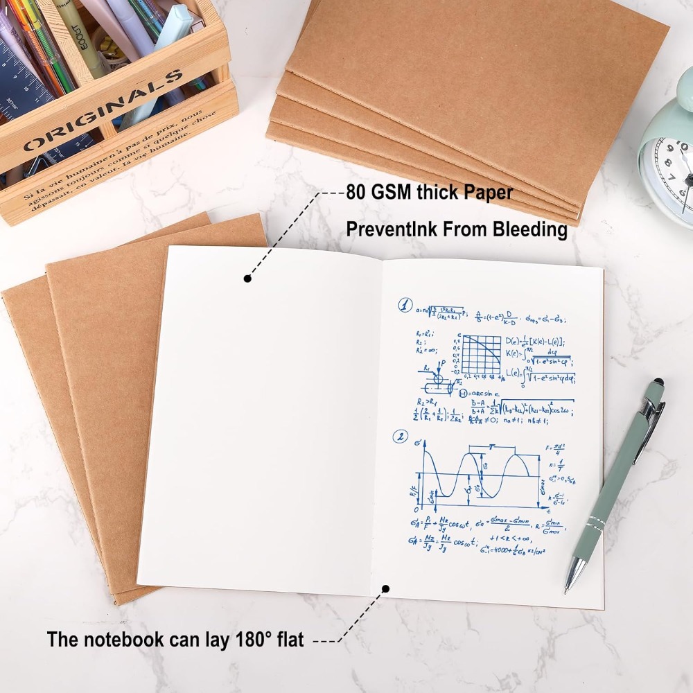 24 Pack A5 Blank Kraft Noteboo - огляд і ціна Travel Notebook Journal