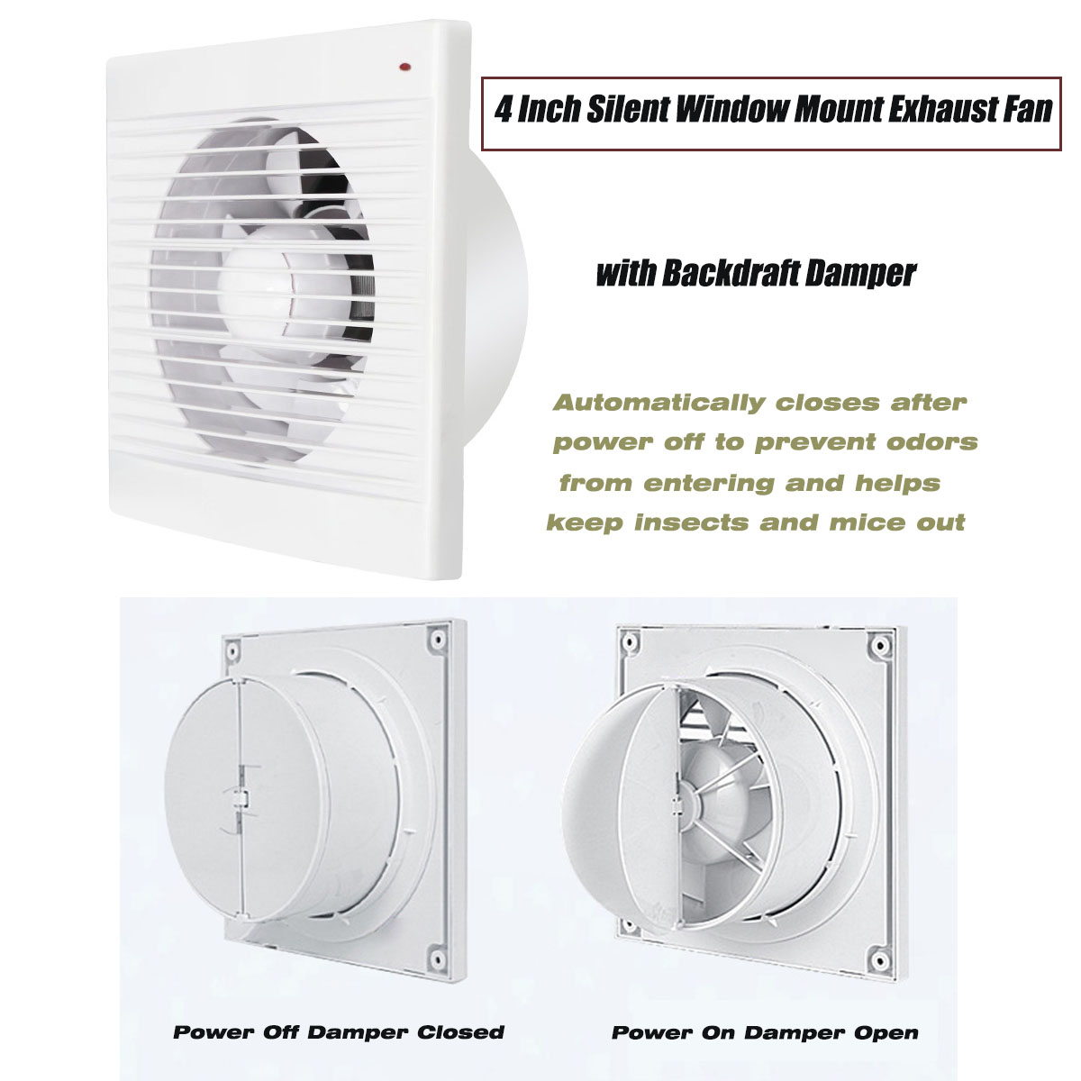 4 Inch Silent Window Mount Exh - огляд і ціна Travel Accessories Uk