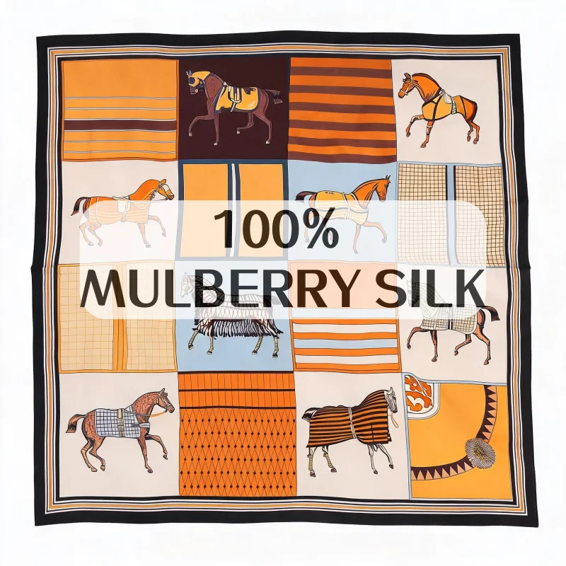 Luxury 100% MULBERRY SILK Squa - огляд і ціна Travel Accessories Neck
