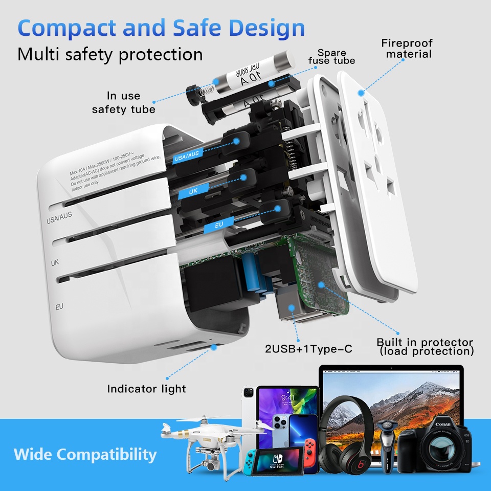 Type C GaN 20W Chargeur Multi  - огляд і ціна Travel Adapter Universal