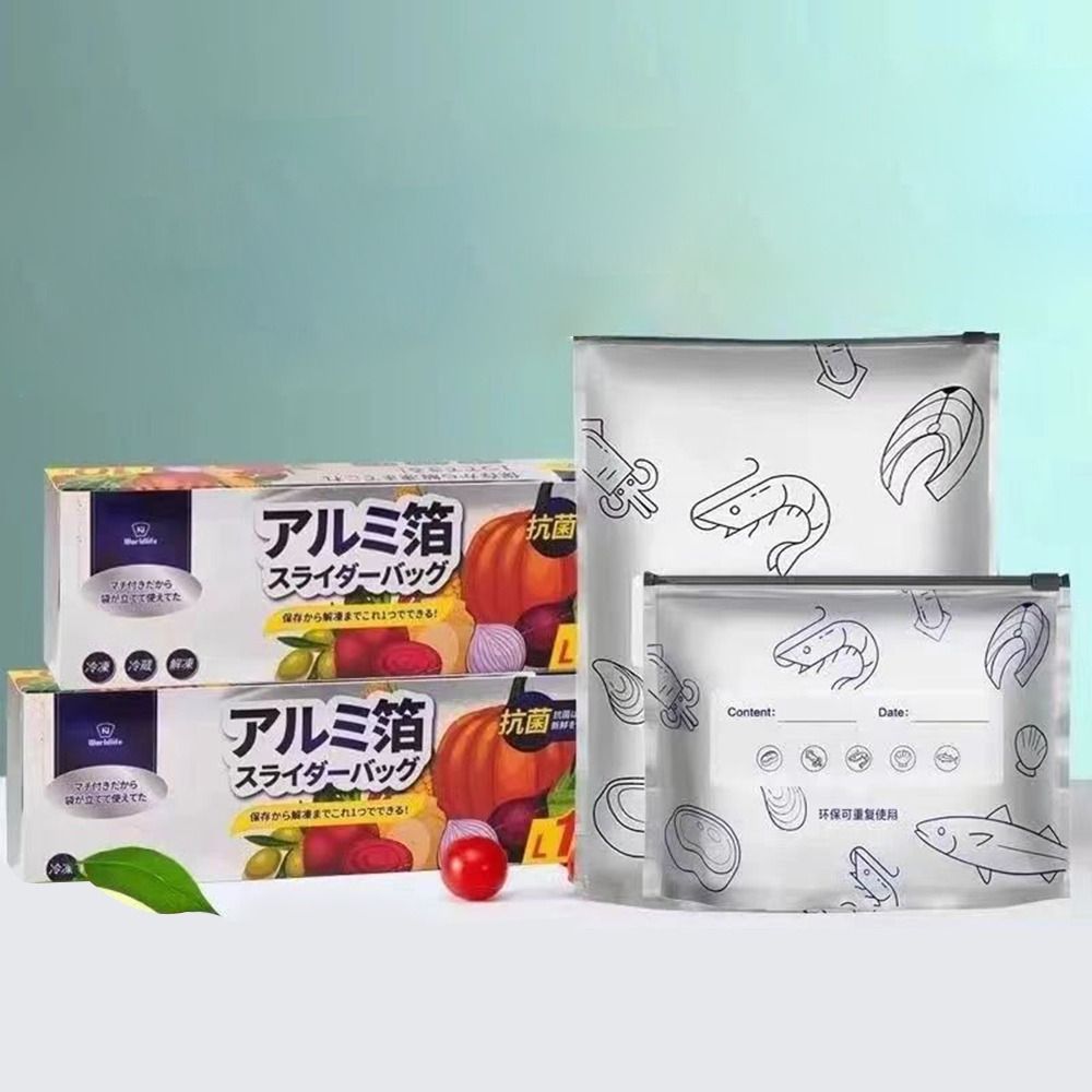 10Pcs/Bag Large Capacity Alumi - огляд і ціна Reusable Zip Bag