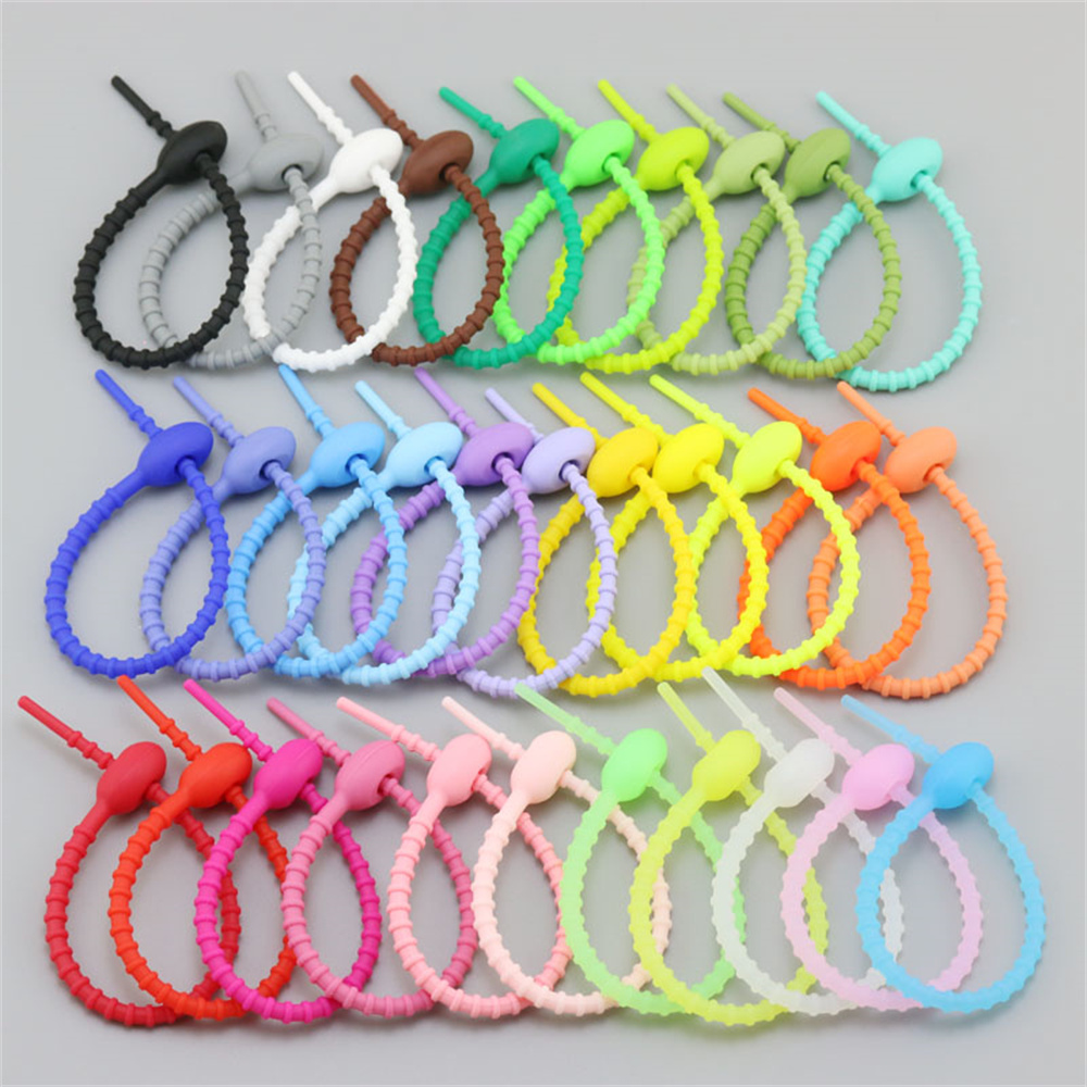 10Pcs/Lot Multi Color Silicone - огляд і ціна Reusable Zip Bag