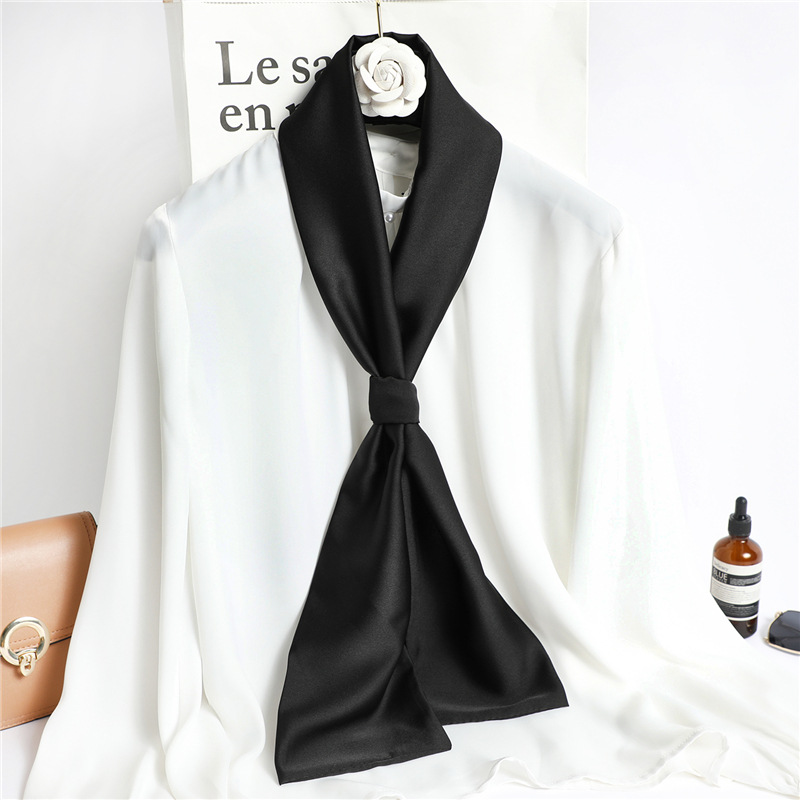 Red Solid Color Long Silk Scar - огляд і ціна Travel Accessories Neck
