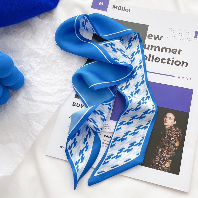 Klein blue silk scarf new chec - огляд і ціна Travel Accessories Neck